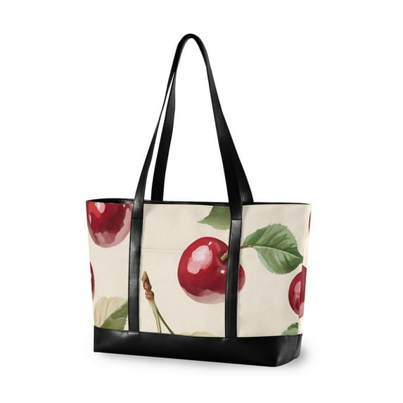 FORMRS Laptop Tote Bag for Women with 15.6" Computer Compartments Handbag, Cute Cherry