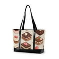 thumbnail image 1 of FORMRS Laptop Tote Bag for Women with 15.6" Computer Compartments Handbag, Cute Chocolate Cakes, 1 of 7