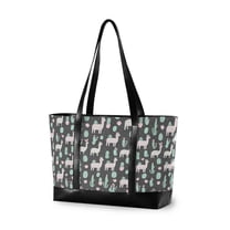 FORMRS Laptop Tote Bag for Women with 15.6" Computer Compartments Handbag, Cute Llamas Pattern