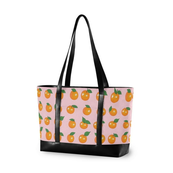 FORMRS Laptop Tote Bag for Women with 15.6" Computer Compartments Handbag, Cute Oranges