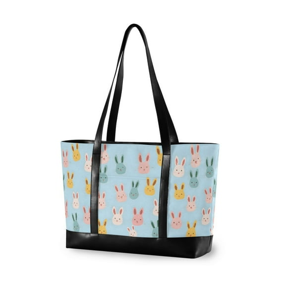 FORMRS Laptop Tote Bag for Women with 15.6" Computer Compartments Handbag, Cute Rabbits