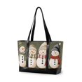 thumbnail image 1 of FORMRS Canvas Laptop Tote Bag for Women with 15.6" Computer Compartments Shoulder Handbag, Cute Snowmen, 1 of 7
