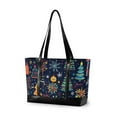 thumbnail image 1 of FORMRS Laptop Tote Bag for Women with 15.6" Computer Compartments Handbag, Dark Blue Christmas, 1 of 7