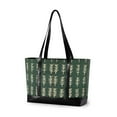thumbnail image 1 of FORMRS Laptop Tote Bag for Women with 15.6" Computer Compartments Handbag, Dark Green Leaves, 1 of 7