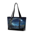thumbnail image 1 of FORMRS Canvas Laptop Tote Bag for Women with 15.6" Computer Compartments Shoulder Handbag, Floral Occean, 1 of 7