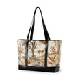 thumbnail image 1 of FORMRS Canvas Laptop Tote Bag for Women with 15.6" Computer Compartments Shoulder Handbag, Forest Pattern, 1 of 7