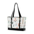 thumbnail image 1 of FORMRS Canvas Laptop Tote Bag for Women with 15.6" Computer Compartments Shoulder Handbag, Garden Pattern, 1 of 7