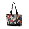 thumbnail image 1 of FORMRS Canvas Laptop Tote Bag for Women with 15.6" Computer Compartments Shoulder Handbag, Geometric Pattern, 1 of 7