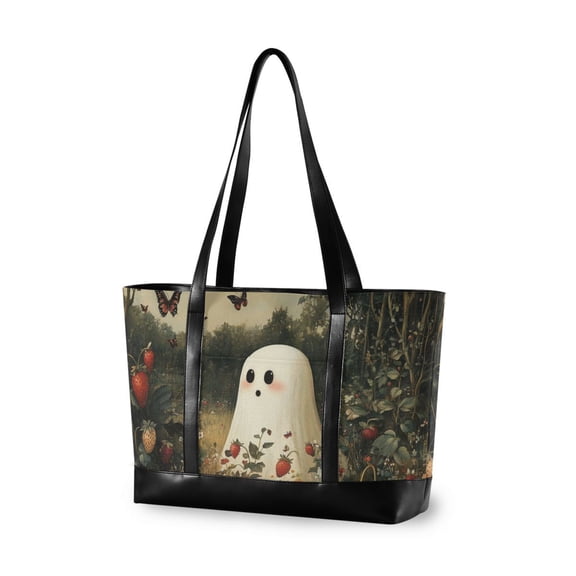 FORMRS Laptop Tote Bag for Women with 15.6" Computer Compartments Handbag, Ghost in Strawberry Fields