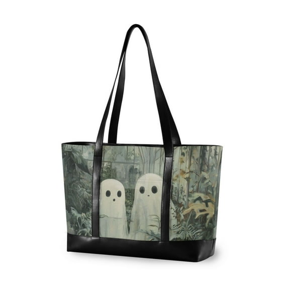 FORMRS Laptop Tote Bag for Women with 15.6" Computer Compartments Handbag, Ghosts Playing in A Garden