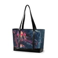 thumbnail image 1 of FORMRS Canvas Laptop Tote Bag for Women with 15.6" Computer Compartments Shoulder Handbag, Glowing Jellyfish, 1 of 7