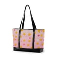 thumbnail image 1 of FORMRS Canvas Laptop Tote Bag for Women with 15.6" Computer Compartments Shoulder Handbag, Gradient Pink Stars, 1 of 7