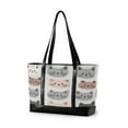 thumbnail image 1 of FORMRS Canvas Laptop Tote Bag for Women with 15.6" Computer Compartments Shoulder Handbag, Gray Cat Pattern, 1 of 7