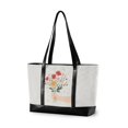 thumbnail image 1 of FORMRS Canvas Laptop Tote Bag for Women with 15.6" Computer Compartments Shoulder Handbag, Gray Cute Flower, 1 of 7
