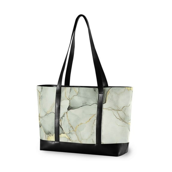 FORMRS Laptop Tote Bag for Women with 15.6" Computer Compartments Handbag, Gray Marble Pattern