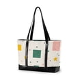 thumbnail image 1 of FORMRS Canvas Laptop Tote Bag for Women with 15.6" Computer Compartments Shoulder Handbag, Green Abstract Pattern, 1 of 7