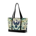thumbnail image 1 of FORMRS Canvas Laptop Tote Bag for Women with 15.6" Computer Compartments Shoulder Handbag, Green Animals Pattern, 1 of 7