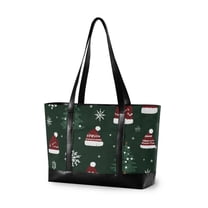 FORMRS Laptop Tote Bag for Women with 15.6" Computer Compartments Handbag, Green Christmas Hats