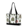 thumbnail image 1 of FORMRS Laptop Tote Bag for Women with 15.6" Computer Compartments Handbag, Green Christmas House, 1 of 7