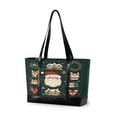 thumbnail image 1 of FORMRS Canvas Laptop Tote Bag for Women with 15.6" Computer Compartments Shoulder Handbag, Green Christmas, 1 of 7