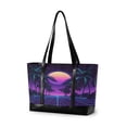 thumbnail image 1 of FORMRS Canvas Laptop Tote Bag for Women with 15.6" Computer Compartments Shoulder Handbag, Green Digital Art, 1 of 7