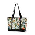 thumbnail image 1 of FORMRS Canvas Laptop Tote Bag for Women with 15.6" Computer Compartments Shoulder Handbag, Green Floral Pattern, 1 of 7