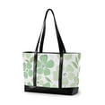 thumbnail image 1 of FORMRS Canvas Laptop Tote Bag for Women with 15.6" Computer Compartments Shoulder Handbag, Green Floral, 1 of 7