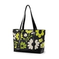 thumbnail image 1 of FORMRS Canvas Laptop Tote Bag for Women with 15.6" Computer Compartments Shoulder Handbag, Green Flower Pattern, 1 of 7