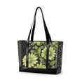 thumbnail image 1 of FORMRS Canvas Laptop Tote Bag for Women with 15.6" Computer Compartments Shoulder Handbag, Green Flowers, 1 of 7