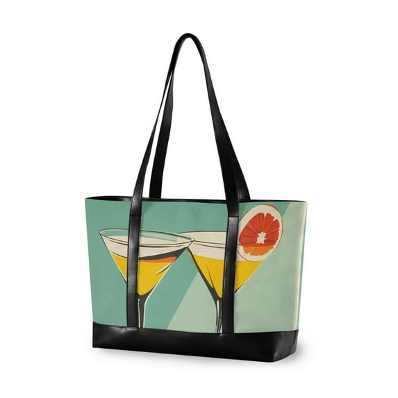FORMRS Laptop Tote Bag for Women with 15.6" Computer Compartments Handbag, Green Glasses