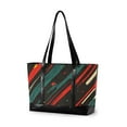 thumbnail image 1 of FORMRS Canvas Laptop Tote Bag for Women with 15.6" Computer Compartments Shoulder Handbag, Green Stars Abstract, 1 of 7