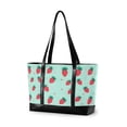 thumbnail image 1 of FORMRS Laptop Tote Bag for Women with 15.6" Computer Compartments Handbag, Green Strawberry, 1 of 7