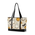thumbnail image 1 of FORMRS Canvas Laptop Tote Bag for Women with 15.6" Computer Compartments Shoulder Handbag, Halloween Cute Ghosts, 1 of 7
