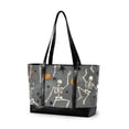 thumbnail image 1 of FORMRS Canvas Laptop Tote Bag for Women with 15.6" Computer Compartments Shoulder Handbag, Halloween Dancing Skeleton, 1 of 7