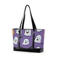thumbnail image 1 of FORMRS Laptop Tote Bag for Women with 15.6" Computer Compartments Handbag, Halloween Ghosts Purple, 1 of 7