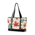 thumbnail image 1 of FORMRS Laptop Tote Bag for Women with 15.6" Computer Compartments Handbag, Hand Drawn Autumn Leaves, 1 of 7