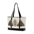 thumbnail image 1 of FORMRS Canvas Laptop Tote Bag for Women with 15.6" Computer Compartments Shoulder Handbag, Hand Drawn Christmas Stars, 1 of 7