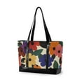 thumbnail image 1 of FORMRS Canvas Laptop Tote Bag for Women with 15.6" Computer Compartments Shoulder Handbag, Large Colorful Flowers Pattern, 1 of 7