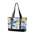 thumbnail image 1 of FORMRS Canvas Laptop Tote Bag for Women with 15.6" Computer Compartments Shoulder Handbag, Light Blue Lemon, 1 of 7