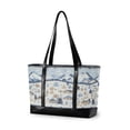 thumbnail image 1 of FORMRS Canvas Laptop Tote Bag for Women with 15.6" Computer Compartments Shoulder Handbag, Light Blue Mountain, 1 of 7