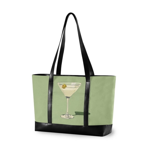 FORMRS Laptop Tote Bag for Women with 15.6" Computer Compartments Handbag, Light Green Martini