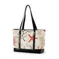 thumbnail image 1 of FORMRS Canvas Laptop Tote Bag for Women with 15.6" Computer Compartments Shoulder Handbag, Light Starfish, 1 of 7