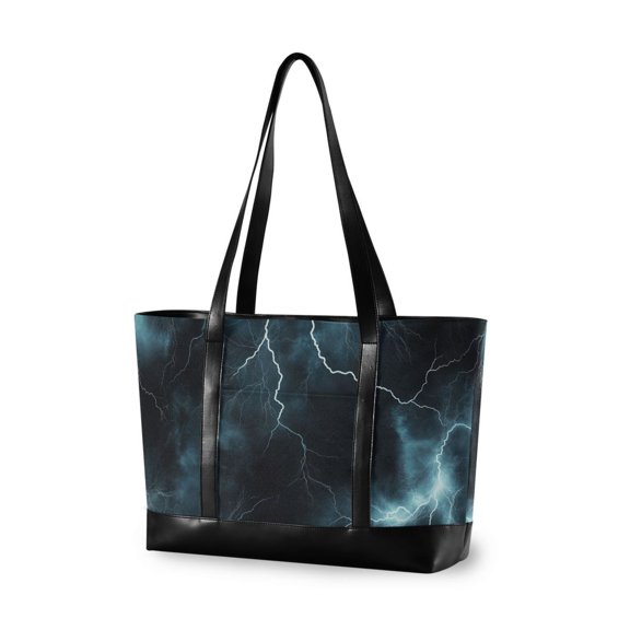 FORMRS Laptop Tote Bag for Women with 15.6" Computer Compartments Handbag, Lightning Pattern