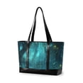 thumbnail image 1 of FORMRS Canvas Laptop Tote Bag for Women with 15.6" Computer Compartments Shoulder Handbag, Magical Forest, 1 of 7