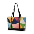 thumbnail image 1 of FORMRS Laptop Tote Bag for Women with 15.6" Computer Compartments Handbag, Minimalist Triangles, 1 of 7