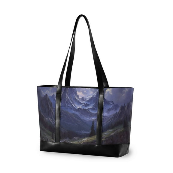 FORMRS Laptop Tote Bag for Women with 15.6" Computer Compartments Handbag, Moonlight Mountain