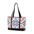 thumbnail image 1 of FORMRS Canvas Laptop Tote Bag for Women with 15.6" Computer Compartments Shoulder Handbag, Mosaic Flowers Pattern, 1 of 7