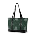 thumbnail image 1 of FORMRS Canvas Laptop Tote Bag for Women with 15.6" Computer Compartments Shoulder Handbag, New Year Tree Pattern, 1 of 7