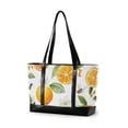thumbnail image 1 of FORMRS Canvas Laptop Tote Bag for Women with 15.6" Computer Compartments Shoulder Handbag, Orange Bees, 1 of 7