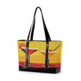 thumbnail image 1 of FORMRS Canvas Laptop Tote Bag for Women with 15.6" Computer Compartments Shoulder Handbag, Orange Cocktails, 1 of 7